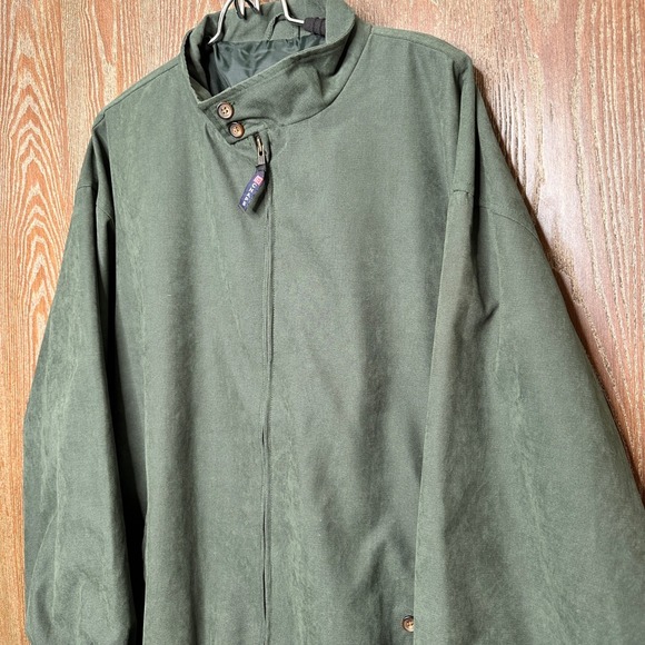 VTG Ralph Lauren Chaps Men's Green Full Zip Jacket XL Polyester Casual Outerwear - Picture 2 of 7